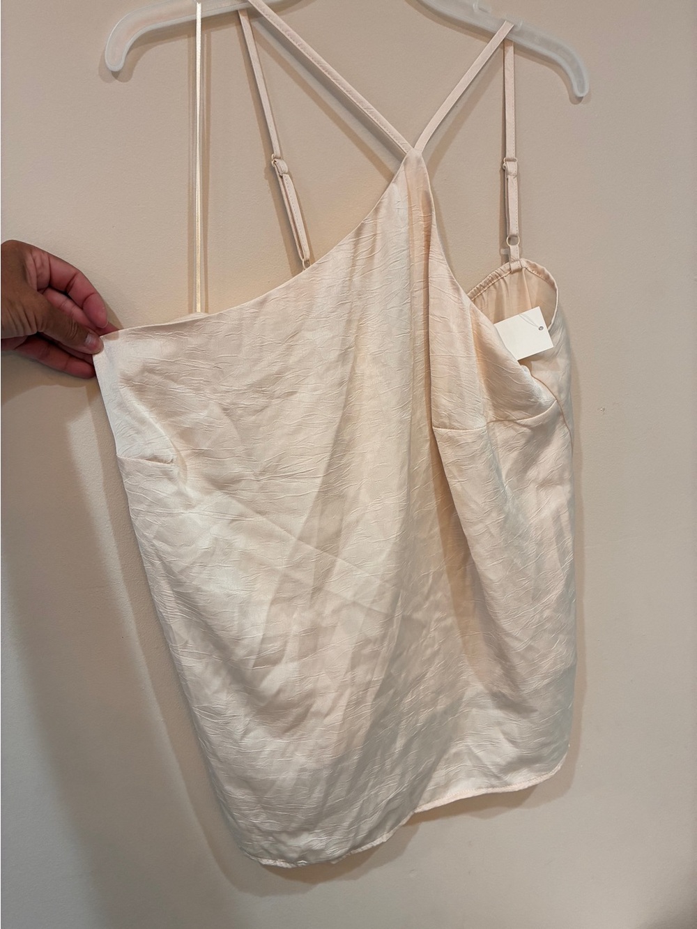 a new day Cream Satin Cami Top XXL